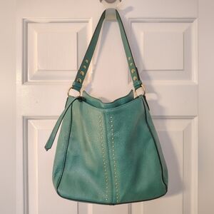 Montana West Teal Shoulder Bag with Gold Accents